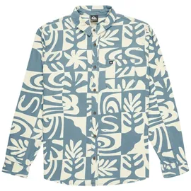 QUIKSILVER Motherfly Printed Ls Shirt - Hemd - Herren, China Blue desert checker), M