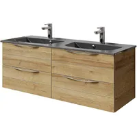 Saphir »Serie 6025 Mineralmarmor-Waschtisch mit Unterschrank, 132 cm breit«,