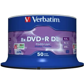 Verbatim DVD+R Double Layer 8x Speed, 8,5GB matt silver