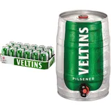 VELTINS Pilsener, EINWEG (18 x 0.33 l Dose) & Pilsener, Pfandfrei (1 x 5 l Partyfass)