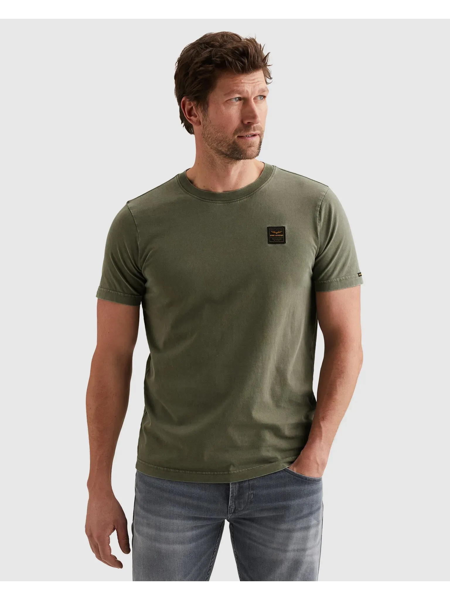 T-Shirt PME LEGEND, Herren, Gr. 5XL, ivy grün, Jersey, Obermaterial: 100% Baumwolle, normal normal, Rundhals, Shirts T-Shirt, Garment dye - Färbung