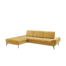 Lounge Collection Eckcouch Flachgewebe 314 cm Gelb
