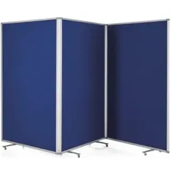 Magnetoplan Präsentationswand mobil, faltbar, royalblau