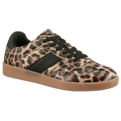 Sneaker ANISTON SHOES, Damen, Gr. 36, schwarz (leo, schwarz), Lederimitat, modisch, Schuhe, Retro-Sneaker, Freizeitschuh, Schnürschuh - neue KOLLEKTION