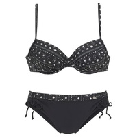 LASCANA Bügel-Bikini Damen schwarz-creme Gr.42 Cup D