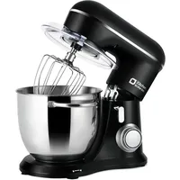 Kitchen in the box 5L Küchenmaschine, 1300W Knetmaschine & Rührmaschine, 10 Geschwindigkeiten Teigmaschine mit Knethaken, Rührhaken & Schneebesen, Teigknetmaschine für Brot, Pizza & Kuchen, Schwarz