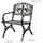Relaxdays Gartenstuhl 60 x 56 x 85,5 cm gold/schwarz/bronze mit Armlehnen