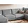 KAWOLA Wohnlandschaft U-Form Madeline Cord Longchair links grau