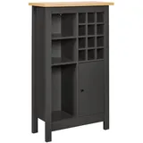 Interlink Weinschrank 76,8 x 33 x 124,4 cm Grau