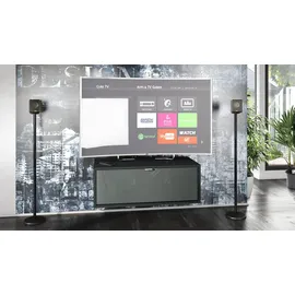 Vladon Lana Lowboard 80 x 29 x 37 cm Grau/Schwarz MDF/Spanplatte