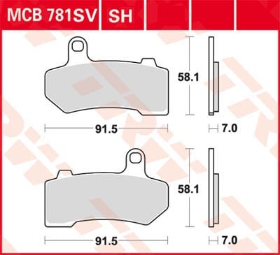 TRW Lucas Sintered voering MCB781SH