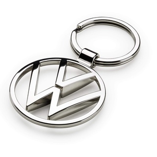 Volkswagen 000087010BN Schlüsselanhänger VW New Metall Keyring Anhänger, Silber