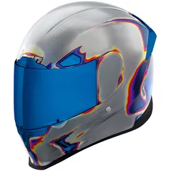 Icon Airframe Pro Reentry, Integralhelm - Silber/Blau/Rot - XXL