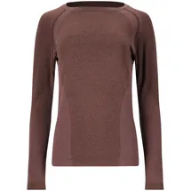 Endurance Halen Seamless langarm Trainingsshirt Damen 4261 - huckleberry XXS/XS
