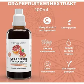 bafoxx nutrition® Grapefruitkernextrakt Tropfen mit Vitamin C 100 ml
