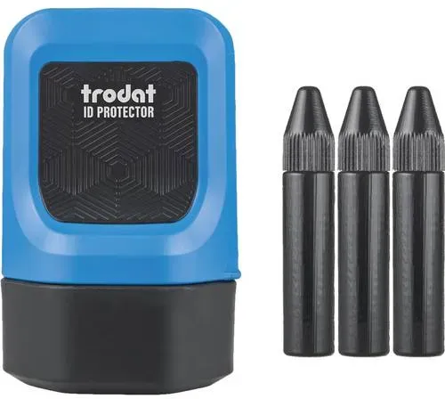 Preisvergleich Produktbild trodat Datenschutz-Rollstempel ID Protector-Set, blau