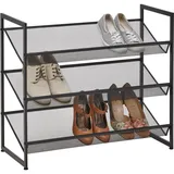 Xora Schuhregal, Schwarz, Metall, 73x60x30 cm, Typenauswahl, stehend, Garderobe, Schuhaufbewahrung, Schuhregale