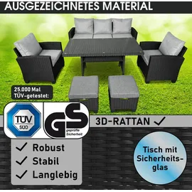 Brast Delight Loungeset schwarz/grau