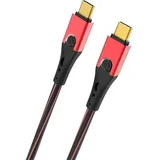 Oehlbach USB-Kabel USB 3.2 Gen1 (USB 3.0 / USB 3.1 USB-C® Stecker, USB-C® Stecker 0.50 m Rot/