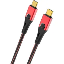 Oehlbach USB-Kabel USB 3.2 Gen1 (USB 3.0 / USB 3.1 USB-C® Stecker, USB-C® Stecker 0.50 m Rot/