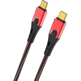 Oehlbach USB-Kabel USB 3.2 Gen1 (USB 3.0 / USB 3.1 USB-C® Stecker, USB-C® Stecker 0.50 m Rot/