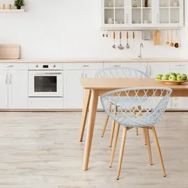 Homestyle4u Gartenstuhl 62 x 57 x 80 cm grau 6 St.