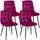 CLP Esszimmerstuhl Antibes Polyester lila 4er Set