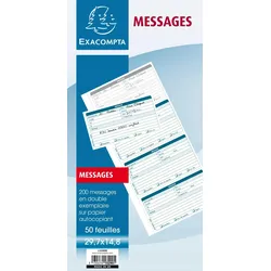 Exacompta 13290E 5x Telefon Notizen 29.7x14.8 50B mit Doppel -