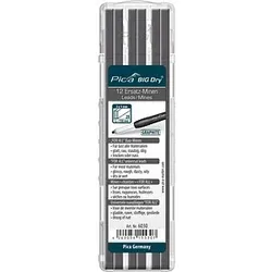 Pica Big Dry For All 6030 Bleistiftminen für Zimmermannsbleistift mit Druckmechanismus grau 2B 2,0 - 5,0 mm, 12 St.