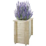 TIMBELA Hochbeet 58 x 38 x 57 cm Beige