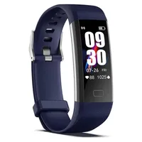Fitness-Armband-Tracker mit Herzfrequenzmesser, Blutdruck, Fitnessuhr, wasserdicht, IP68, 16 Sportmodi, Schrittzähler, Kalorienzähler fur Android... - Blau