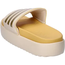 Adidas Damen Adilette Platform Slides, crystal sand/gold met/semi spark, 42 EU