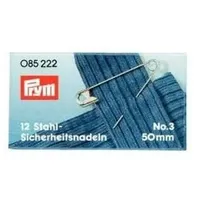 Prym 085222 Sicherheitsnadeln, 50mm, silberfarbig, 12 Stück, Stahl