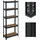 Relaxdays Schwerlastregal Stahl 180x70x30 cm schwarz 5 Ebenen 500 kg Tragkraft