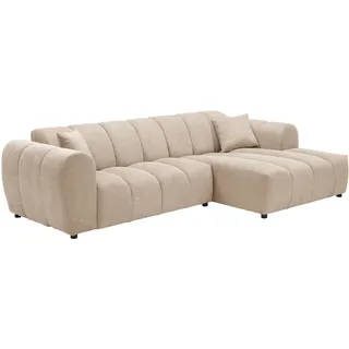 Tchibo - Longchair rechts mit Sofa 2-Sitzer links »Loftwave« - 268x155x73cm - schwarz - Polyester / Polyamid / Holz