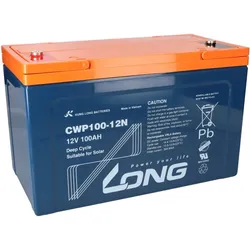 Kung Long Akku 12V 100Ah AGM WP-CWP100-12N Design Life 12 Jahre speziell für Solar Anwendungen