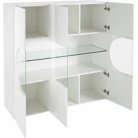 Home Affaire Highboard 120 x 121 x 40 cm Weiß hochglanz