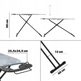 Kadax Bügelbrett, 120x38 cm klappbarer Bügeltisch, - KADAX