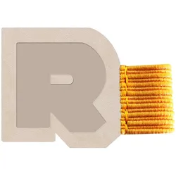 Rhodiarama, selbsthaftende Stiftschlaufe 4x3 cm, für Blöcke, Notizbücher und Kalender - Beige 194191C