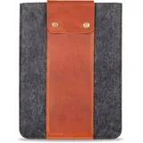 MegaGear Echtleder- und Fleece-Tablet-Hülle für iPad Pro 12.9" (Alle Generationen) / iPad Pro 11" (Alle Generationen) Schwarz