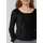 s.Oliver Cropped-Shirt mit mit samtiger Struktur - schwarz - 134/140