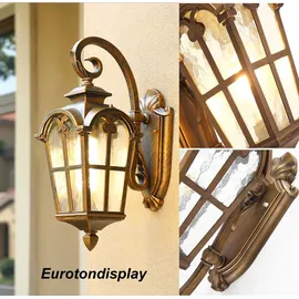 Eurotondisplay Außenleuchte Aluguß 2 Stück E27-Fassung weiß