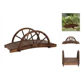 vidaXL Gartenbrücke mit Rad-Design 99x50x38 cm Massivholz Tanne