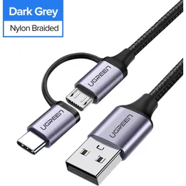 UGREEN USB-A auf Micro USB 1 m Schwarz