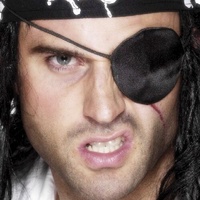Piraten Kostüm Augenklappe Satin Karibischer Pirat von Smiffys
