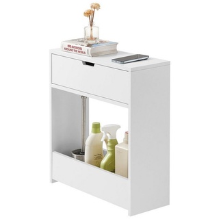 SoBuy BZR48-W Nischenregal Nischenschrank schmales Regal Badezimmerschrank Badschrank Kommode