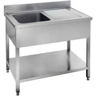 GastroHero Spültisch Basic 10x6 mit 1 Becken links