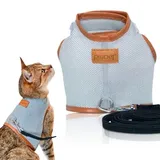 PiuPet Katzengeschirr Fritz grau M