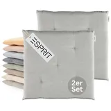 Esprit Needlestripe Stuhlkissen 40 x 40 cm Grau