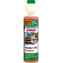 Auto Scheibenreiniger SONAX Havana Love 250 ml KlarSicht Konzentrat 1:100 mit karibisch fruchtigem Duft